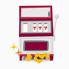 卡通红色水果机