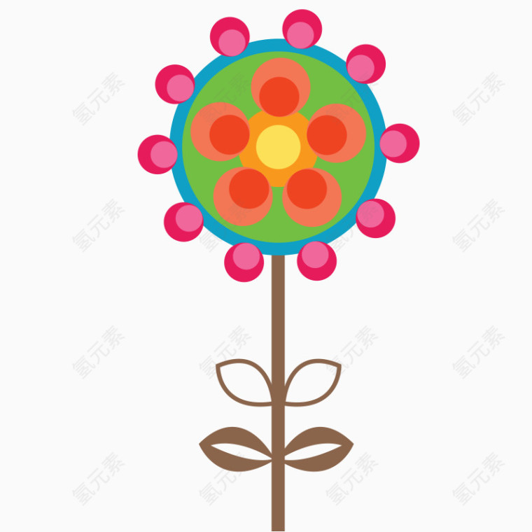 卡通 插画 彩绘 花瓣 花朵 卡通花朵 母婴背景素材 可爱风格 童趣