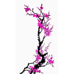 手绘梅花