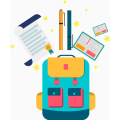 开学书包文具