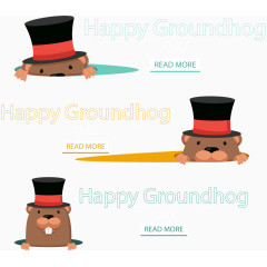 戴礼帽的土拨鼠