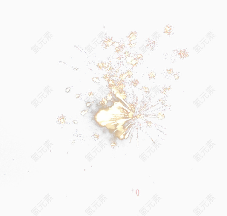 淡黄色烟花光