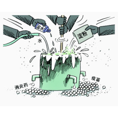 疫苗生产线漫画PNG素材