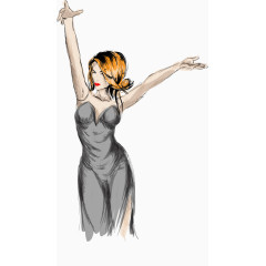 矢量礼服性感美女