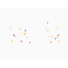 漂浮金币彩带双十二促销海报多彩