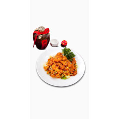 中国风美食美酒图案