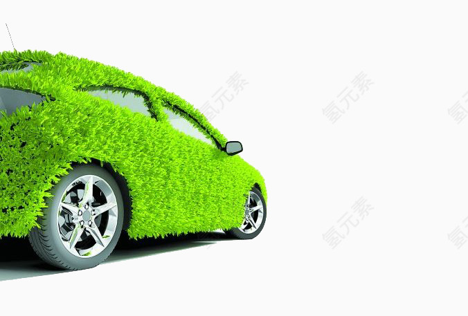 绿化汽车元素