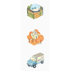 创意设计别墅货车