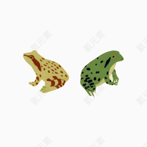 青蛙手绘画素材图片