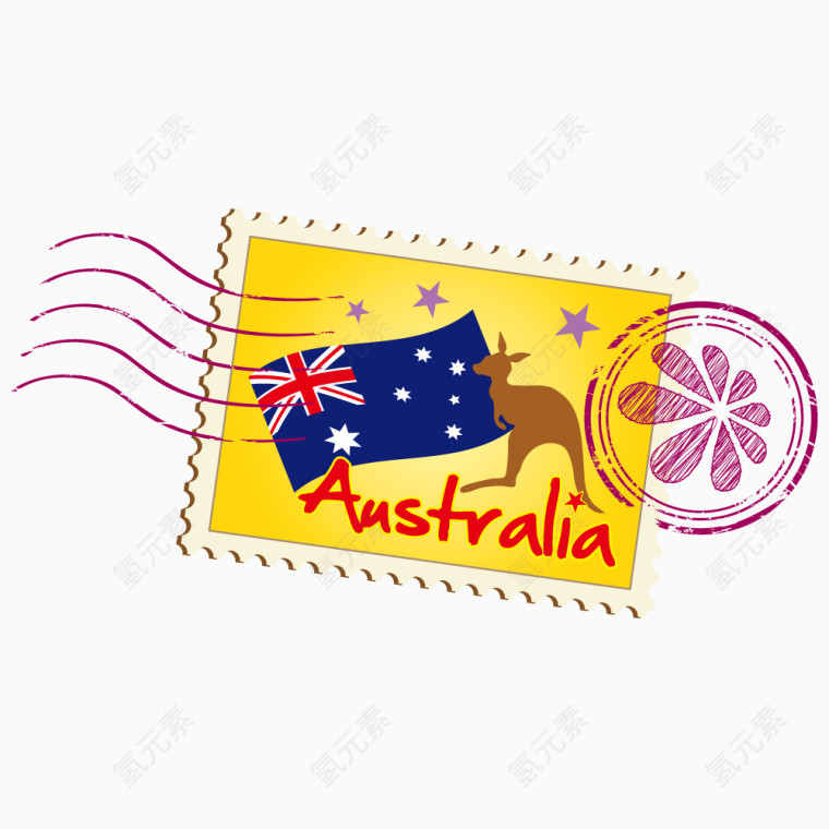 矢量英国艺术邮票