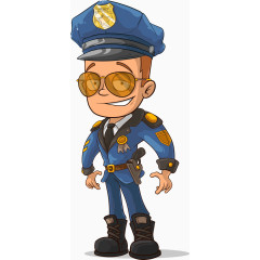 矢量手绘警察