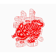 十二生肖虎剪纸