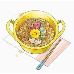 锅里的面条