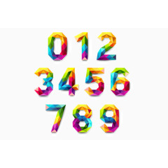 缤纷彩色数字