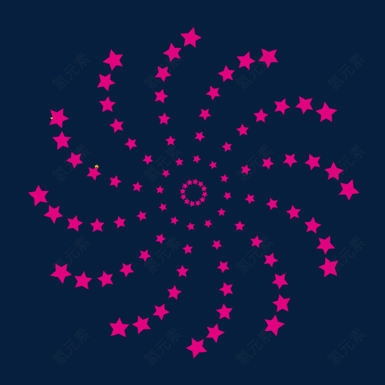 旋转星星矢量素材