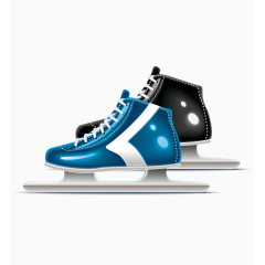 矢量蓝黑色冰刃