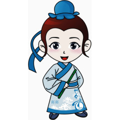 卡通古代书生