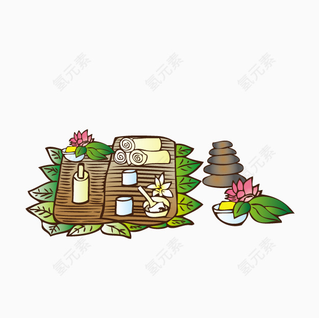 卡通印度餐桌