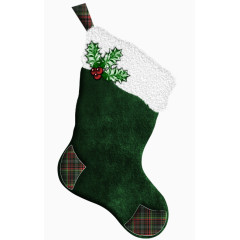 卡通绿色装饰圣诞礼物袜子