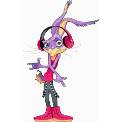 酒吧海报紫色兔子