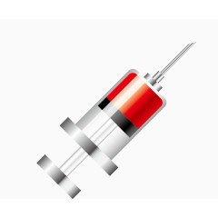 矢量红色液体针管