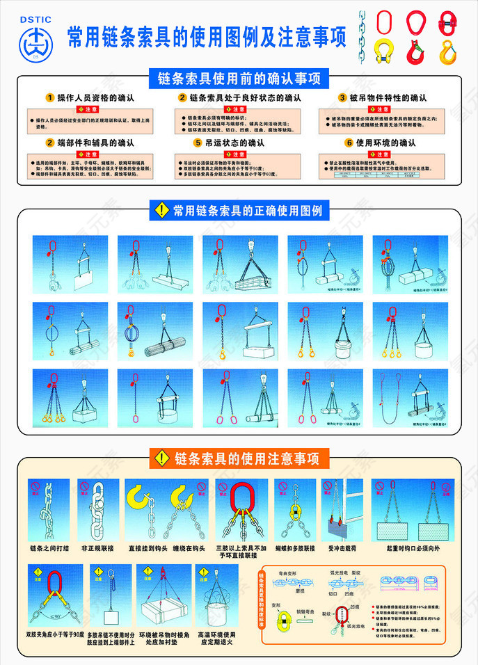 常用链条索具安全使用方法