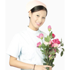 护士拿花