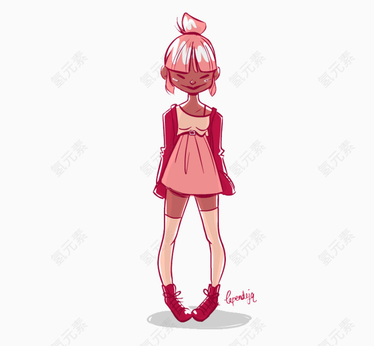 创意手绘个性美女