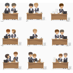 各种商务会谈元素