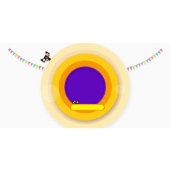 渐变黄色圆圈背景素材