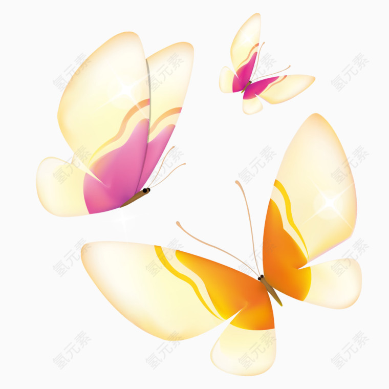 绚丽蝴蝶矢量素材