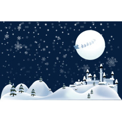 雪景大雪冬季旅游素材