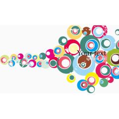 抽象炫彩几何圈圈