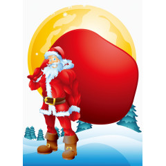 圣诞老人和月亮