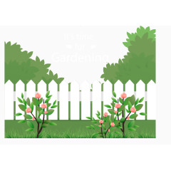 绿色花园插画矢量素材