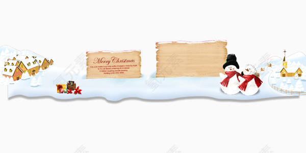 圣诞雪人节日元素