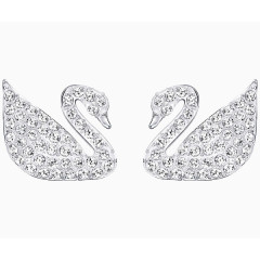 施华洛世奇首饰白金色耳环