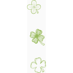 矢量创意设计四片花草绿色图