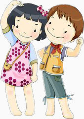 卡通男女人物图案