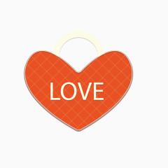 矢量心形锁装饰