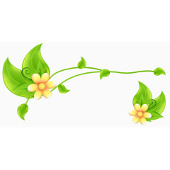绿叶黄花装饰
