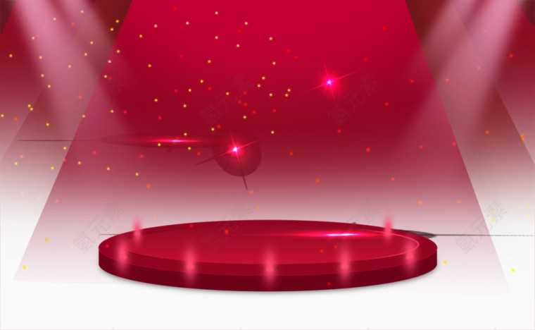 红色舞台灯光背景