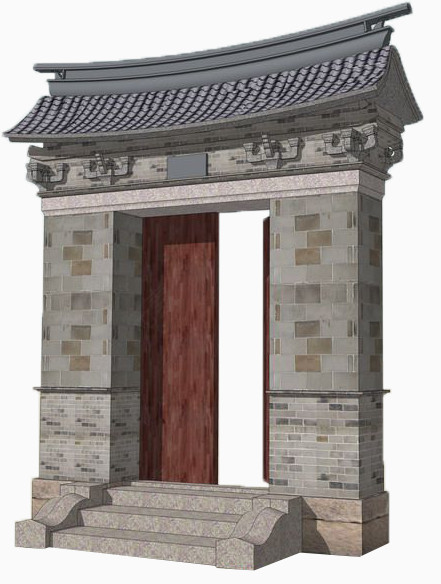 中国风建筑大门