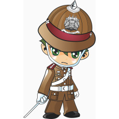 警察卡通形象矢量图