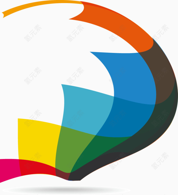 矢量五颜六色的耳朵形状图案