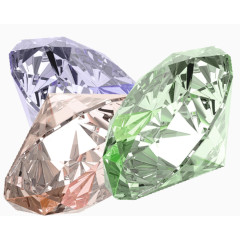 彩色透亮钻石素材