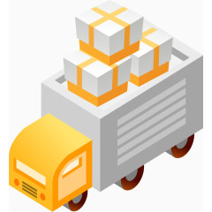 矢量卡通运输货车