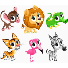 可爱卡通动物元素