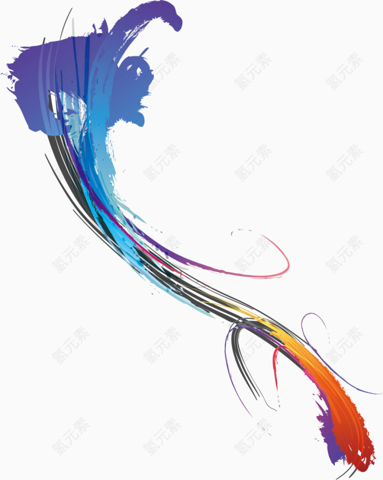 矢量墨迹素材