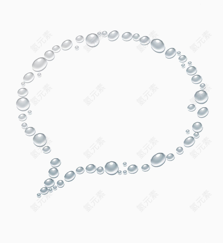 透明水气对话泡泡